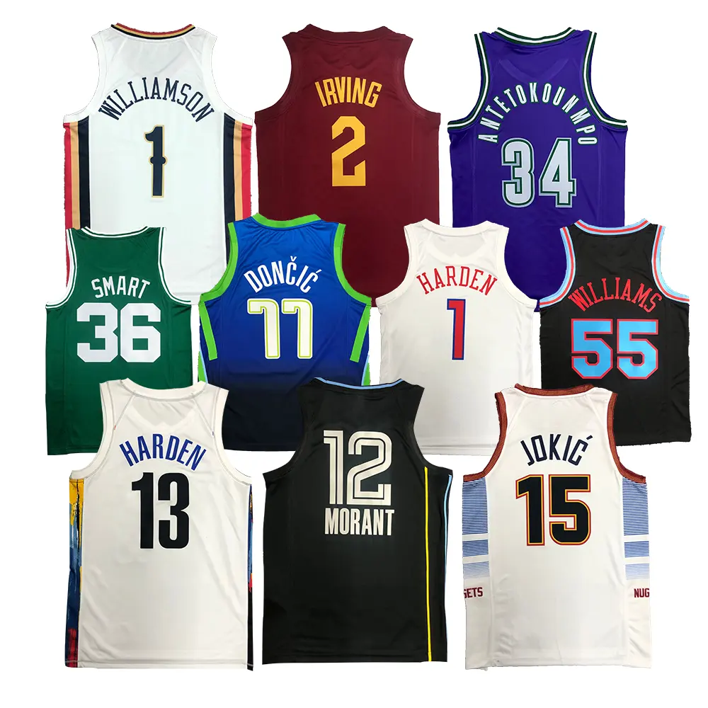 Customized Men's Basketball Jersey Custom Uniforms Sublimation Sets White Nbaing Wholesale Jersey Reversible Basketball Jersey