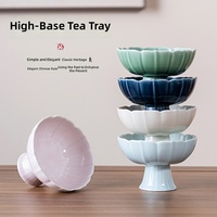 Ecologisch porseleinen taartplateau met hoge poten, fruitplateau, dipschaal, mini-appetizer schaal voor Thanksgiving, geschikt voor thuisdecoratie.