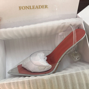 Sandales en plastique tendance pour femmes, chaussures de créateur à talons pour femmes - Product Image 6
