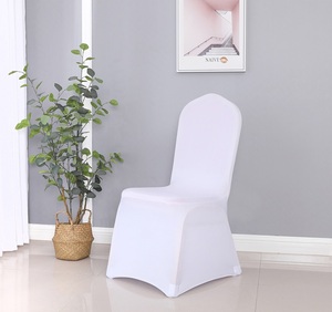 Housse de chaise Platinum-Housse de chaise élastique blanche pour événement de banquet de mariage-Housse de chaise en spandex - Product Image 1