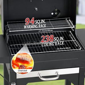 <span class=keywords><strong>Barbecue</strong></span> au charbon de bois moderne et durable MASTER COOK avec deux tables latérales, surface de cuisson de 332 pouces carrées, fumoir extérieur <span class=keywords><strong>pour</strong></span> le camping et le jardin - Product Image 2