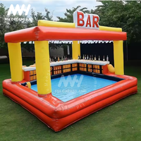 Piscine gonflable extérieure de partie d'arrière-cour des adultes avec la barre de piscine de barre de PVC pour le plaisir