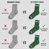 Chaussettes de sport athlétiques mi-mollet en maille tricotée respirante avec logo personnalisé, en coton, nylon et élasthanne, vertes, pour la course et l'entraînement en salle de sport