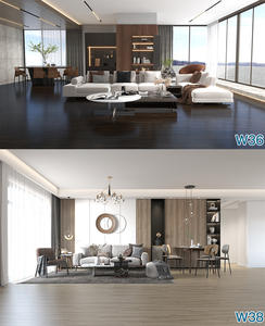 Papel pintado de grano de madera MOI, pegatina de suelo, pegatina de pared de PVC, pegatina de azulejo de suelo impermeable de vinilo - Product Image 4