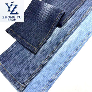 Tela Vaquera Elástica <span class=keywords><strong>de</strong></span> Poliéster, Algodón y Bambú, 70% Algodón, 28% Poliéster, 2% Elastano, Tejido <span class=keywords><strong>de</strong></span> Sarga Cepillada - Product Image 3