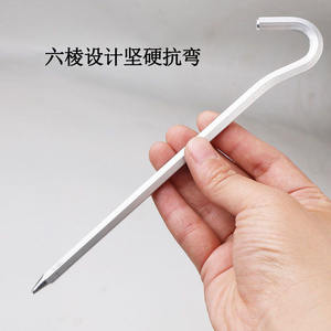 Estacas hexagonales de aleación de aluminio para tiendas de campaña, para fijación en el suelo al aire libre con diseño a prueba de viento - Product Image 5