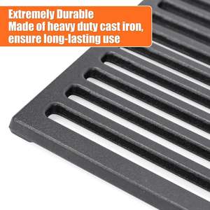 Brasero d'extérieur moderne au design épuré, en <span class=keywords><strong>fonte</strong></span> noire massif, <span class=keywords><strong>grille</strong></span> de cheminée résistante aux hautes températures, accessoires <span class=keywords><strong>pour</strong></span> ensembles de foyer - Product Image 3