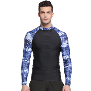 Vêtements de surf personnalisés pour hommes, protection solaire UV, combinaisons de plongée à manches longues, chemises de compression à séchage rapide, rashguard BJJ MMA - Product Image 1