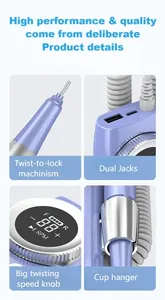 Machine à percer les ongles électrique 45000 tr/min avec écran LCD, lime électrique professionnelle pour manucure et pédicure, outil de polissage - Product Image 4