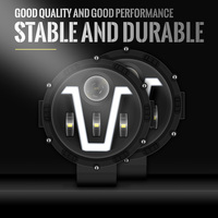 HAIZG-projecteur de lumière Led pour véhicule tout-terrain, lampe de travail, Super lumineux, pour camion tout-terrain, phare rond, 7 pouces