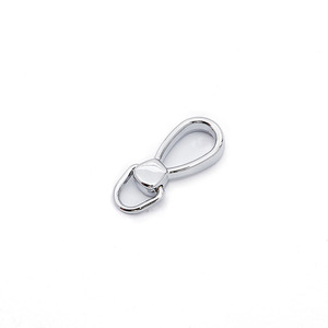 Tirador Metálico Grande en Forma de Ocho, de Aleación de Zinc Plateada, Moderno y Sencillo, para Accesorios de Ropa y Bolsos - Product Image 1