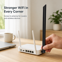 Antenne dipolaire omnidirectionnelle intérieure Aurora Yu AN58 4G LTE 5G NR avec charnière pivotante à 180° et fixation directe par vis, gain 2dBi/5dBi pour CPE WiFi