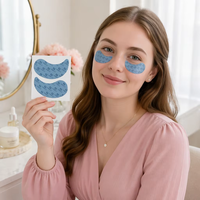 Masques hydrogel pour les yeux au collagène avec logo personnalisé OEM, caféine et acide hyaluronique pour lutter contre les rides et hydrater