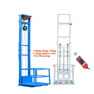 Ascenseur de construction électrique, capacité de 500kg, nouveau noyau de moteur à corde métallique de 3m, 6m et 12m pour ascenseur de fret d'entrepôt extérieur - Product Image 4