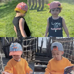 Wholesale 2-12 Tahun Usia Bisbol Cap Snapback Topi untuk Anak Laki-laki dan Perempuan, Custom Anak-anak Topi Anak Topi