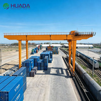 Grue portique automatisée sur rail pour conteneurs RMG 40,5-50 tonnes, solution de stockage intelligente pour terminal portuaire avec PLC anti-oscillation