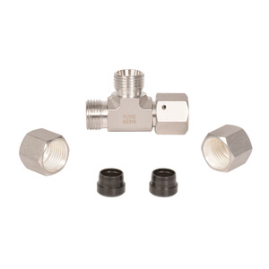 Raccord en T en acier inoxydable ROKE 316 SS, connecteur de tuyau hydraulique, type manchon, résistant à la pression et aux hautes températures - Product Image 5