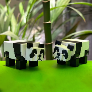 Ornement Panda en Blocs 3D Imprimés Créatifs – Décoration Tendance et Jouet Articulé pour Collection Animaux & Dinosaures - Product Image 3