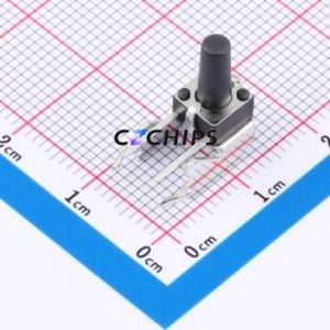 GT-TC102B-H115-L1 Tactile Switch Through hole,6.1x6.1mm Switch Single Pole Single Throw Round Button 2.5N Right Angle Insert - Product Image 1