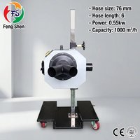 Extractor de Humos Portátil con Certificación CE, 0.55KW, con Ruedas Giratorias y Altura Ajustable, para Garaje o Fábrica