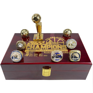 2022N.B.A.7 Golden State <span class=keywords><strong>Warriors</strong></span> Curry Championship Ring Belt 10cm Trophy Set, Fashion Souvenir Collection Fan Favorite Ring - Product Image 1