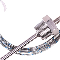 ZHAOFENG Instrument Stainless Steel Waterproof Fixed Thread PT100 K/E Resistance Temperature Sensor Probe OEM/ODM -200-450