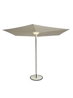 Parasol de jardin pour l'extérieur, balcon, cour, restaurant, café - Recharge solaire, aluminium, télescopique, pliable