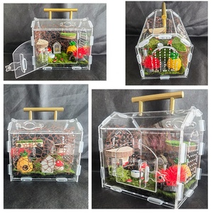 ชุดกรงสำหรับแมงมุมกระโดด, ที่อยู่อาศัยสำหรับตั๊กแตนกัดแมลงแบบป้องกันการหลบหนี, บ้านแมงมุมแบบมีประตูแม่เหล็กสำหรับแมงมุมตระกูลทารันทูลาพร้อมหูจับ - Product Image 2