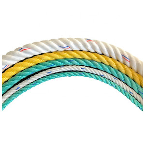 Bán Hot cường độ cao 3 <span class=keywords><strong>Strand</strong></span> 6 mét đến 32 mét Twisted PP danline <span class=keywords><strong>Polypropylene</strong></span> câu cá dây thừng trắng với màu xanh Tracer - Product Image 6