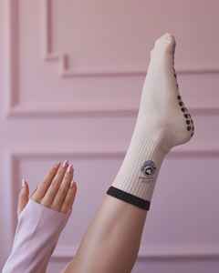 Pilates kaus kaki Yoga pegangan Addict Espresso kustom kualitas tinggi pegangan antiselip - Product Image 2