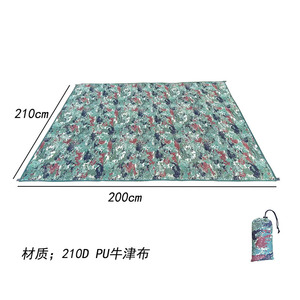 เสื่อปิกนิกกลางแจ้งแบบพกพา รูปทรงสี่เหลี่ยมผืนผ้า ผ้าอ็อกซ์ฟอร์ด กันความชื้น สำหรับตั้งแคมป์หรือปูสนามหญ้า สีท้องฟ้าเต็มดาว น้ำหนัก 0.5 กก. - Product Image 2