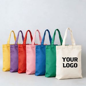 Sac fourre-tout en toile de coton bio pliable, personnalisable avec logo, de haute qualité, taille sur mesure, pour femmes - Product Image 1