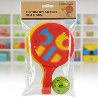 Juego de Pelotas de Paddle Personalizadas para Niños, Juguete Promocional de Plástico Ligero para Juego Interactivo al Aire Libre, Venta al Por Mayor con Impresión de Logotipo