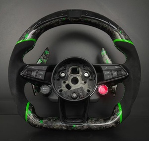 Volante de Fibra de Carbono Forjado con Alcántara para Audi A3 A4 A5 A6 A7 Q3 Q5 Q7 S3 S4 S5 RS3 RS4 RS5 RS6 RS7 - Product Image 1