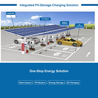 Système de carport solaire commercial ESS, structure de carport photovoltaïque avec stockage d'énergie pour la recharge de véhicules électriques