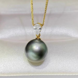 31223 Accesorios de Perlas DIY, Colgante de Plata S925 con Cuentas Redondas de 10-12 mm, Base Vacía para Colgante de Collar con Diseño de Muñeco de Nieve - Product Image 2