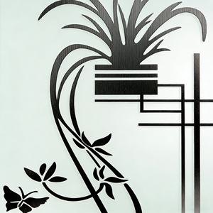 Porte battante moderne en alliage d'aluminium à double vitrage pour appartement, design contemporain, finition soignée - Product Image 5