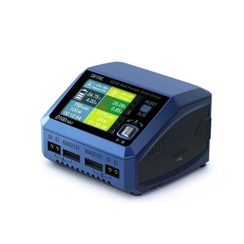100W AC / 200W DC Smart LiPo Battery Charger Discharger Balance Charger for RC Drone FPV with LCD Display & Dual Power