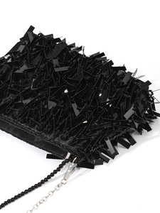 Bell 2025 Luxury Shiny Handmade Beaded Embroidery Sequin Satin Fashion Chain Strap Women Evening Wedding Music Festivals - Product Image 5