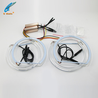 Phares Halo d'yeux d'ange en cristal LED, anneau de phare pour BMW E36 E46 E38 E39, blanc, jaune et ambre avec clignotant, livraison gratuite
