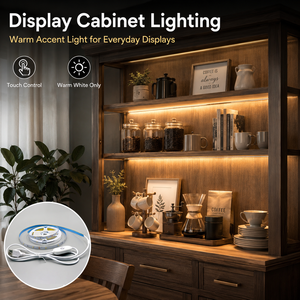 Tira de Luces LED USB de 5 Metros, Cinta de Luz Flexible Blanca Cálida, Control Remoto, Regulable, para Decoración de Gabinetes, Espejos y Autocaravanas - Product Image 6