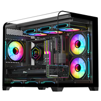 AntarcChill 2026 New Design MicroATX Computer Case Gaming Desktop High Quality PC Cases With Curved Tempered Glass Gabinet