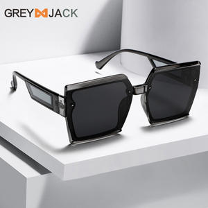 Nuevas Gafas de Sol de Gran Tamaño con Marco Poligonal Estilo Europeo Americano para Mujer, UV400 TR90, Lentes Grises TAC Tipo 3 - Product Image 2