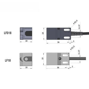 Capteur de proximité à inductance carrée SN04-N10-30vdc 3 fils NPN PNP IP67, capteur de proximité à inductance à diode électroluminescente à détection frontale - Product Image 3