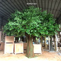 Byintea — grand arbre vert artificiel, arbres d'intérieur avec protection au feu, nouveau design, pour la restaurant