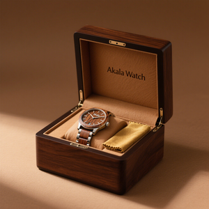 Akala điều hành người đàn ông của gỗ Chronograph xem nhật bản thạch anh phong trào kinh doanh/giản dị lai xem - Product Image 5