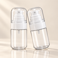 Bouteille pulvérisateur PET transparente avec capuchon pour toner, soins de la peau, emballage cosmétique, fabrication sur mesure OEM