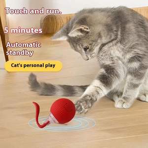 Interaktif kedi oyuncak top süper sürücü kedi haddeleme topları hareket aktif sensör Pet yavru Teaser oyun oyuncaklar pil işletilen - Product Image 3