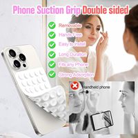 Soporte de silicona multiusos antideslizante al por mayor para teléfono móvil, soporte de succión de doble cara para funda de teléfono