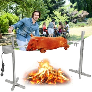 Kit de <span class=keywords><strong>Asador</strong></span> Giratorio de Carbón de <span class=keywords><strong>Acero</strong></span> <span class=keywords><strong>Inoxidable</strong></span> - Portátil, Resistente a la Corrosión y al Calor para Cocinar al Aire Libre - Product Image 4